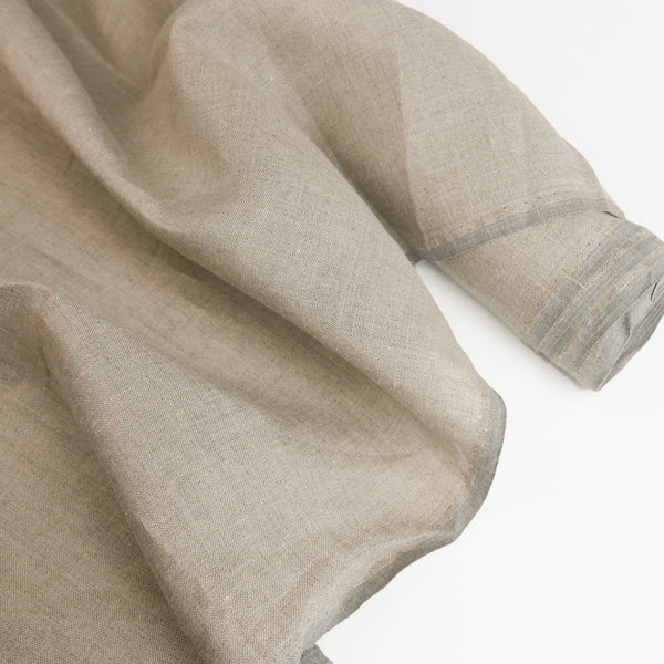 Alytus - Lithuanian Crosshatch Linen | Deep Natural