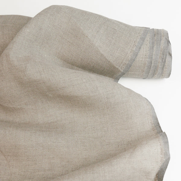 Alytus - Lithuanian Crosshatch Linen | Deep Natural