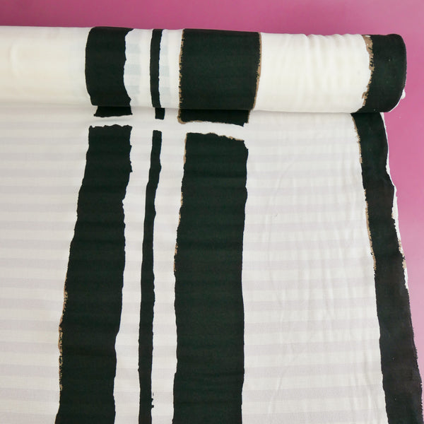 Australian Viscose Jacquard Knit | Painted Stripe