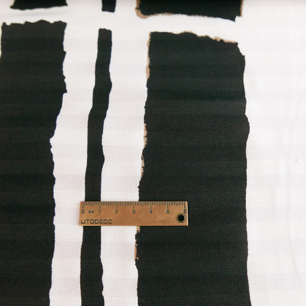 Australian Viscose Jacquard Knit | Painted Stripe