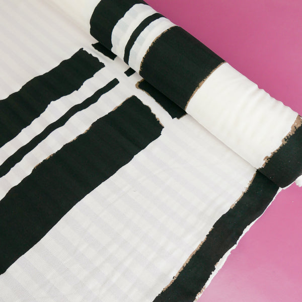 Australian Viscose Jacquard Knit | Painted Stripe