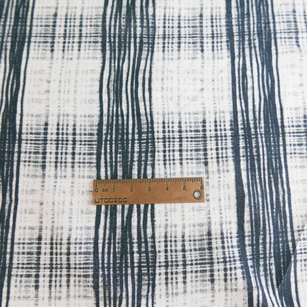 Australian Printed Viscose Knit | Blue Plaid