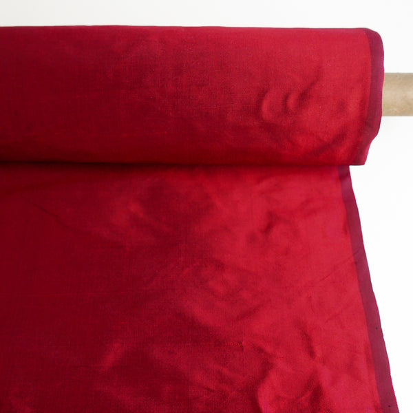 Indian Shot Silk Dupion | Ruby Red