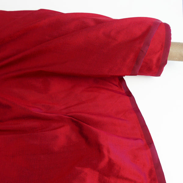 Indian Shot Silk Dupion | Ruby Red