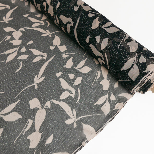 Brigid - Printed Silk Georgette | Tea Leaf