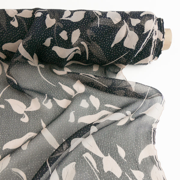 Brigid - Printed Silk Georgette | Tea Leaf