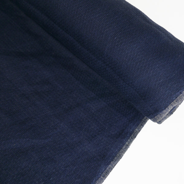 Romina - Honeycomb Jacquard Linen | Navy