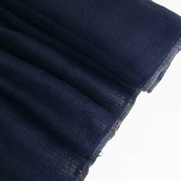 Romina - Honeycomb Jacquard Linen | Navy