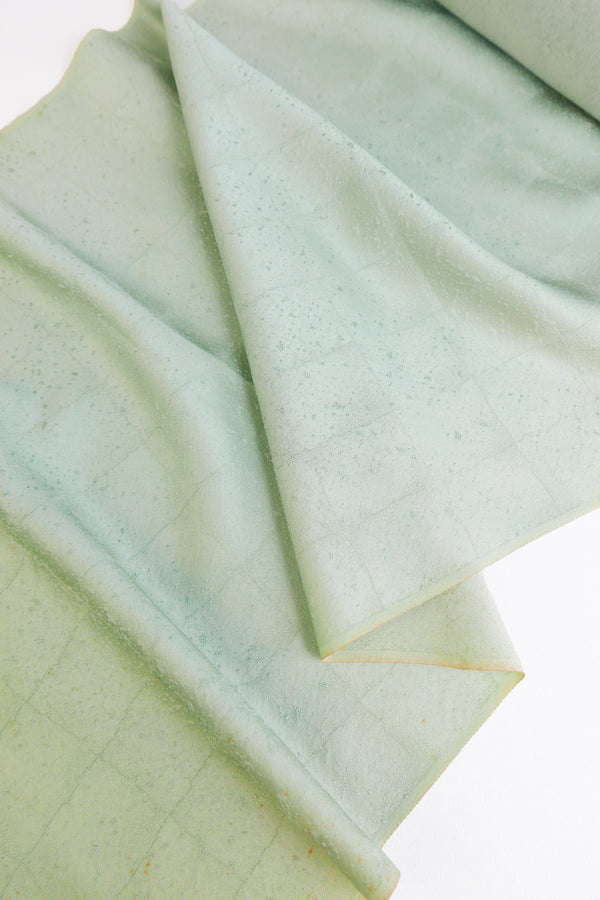 Japanese Kimono Silk Chirimen Crepe | Mint