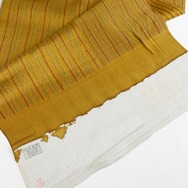 Japanese Kimono Silk Chirimen Crepe | Gold