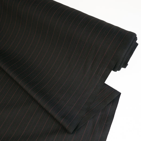Penelope - Italian Wool Suiting | Ruby Stripe