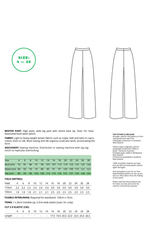 Liam by Ruby - Benten Pant Pattern