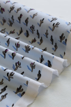 Arizona - Printed Cotton | Baby Blue