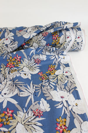 Tilly - Printed Linen | Teal