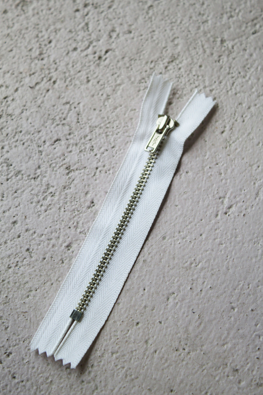 JET 12cm Metal Zips | White