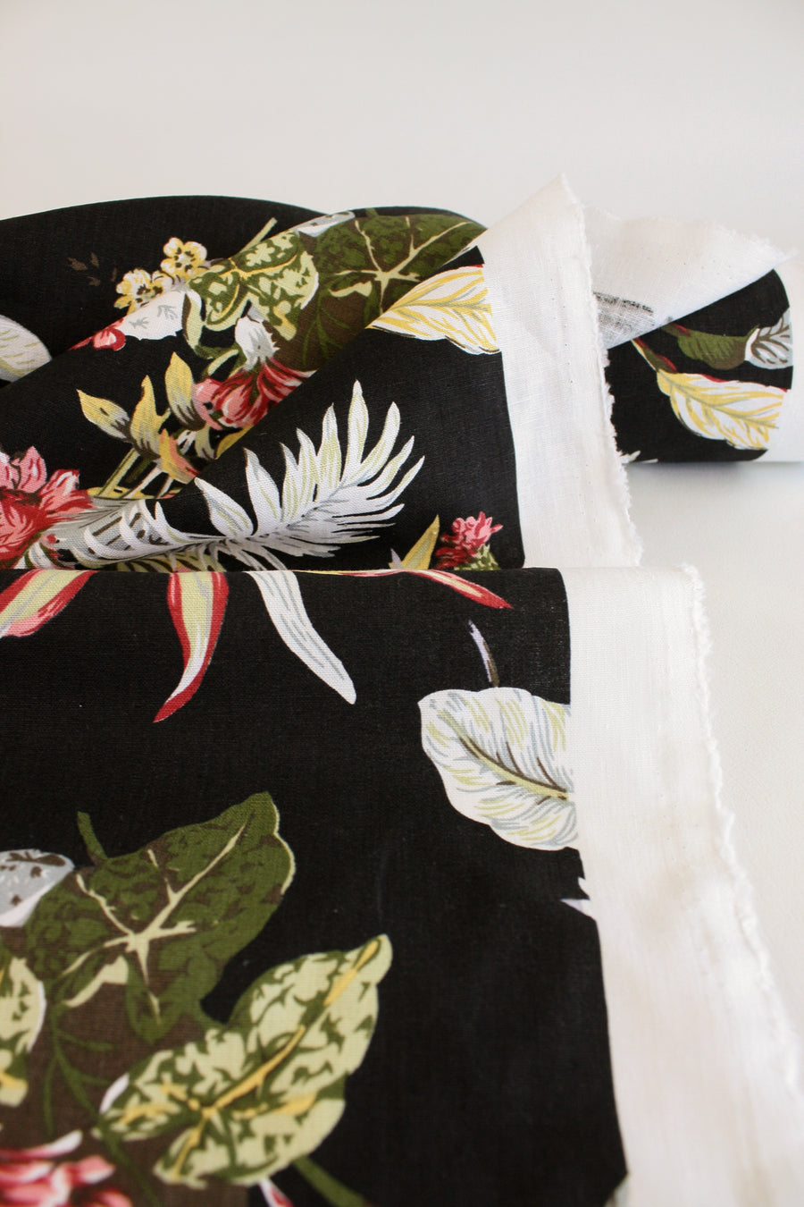 Lily - Printed Linen | Black