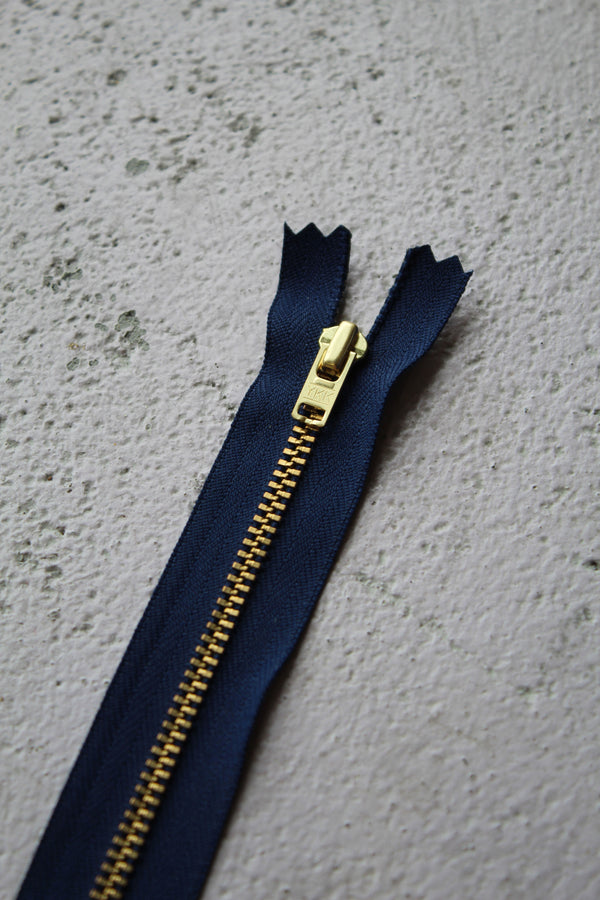 YKK 13cm Metal Zips | Navy