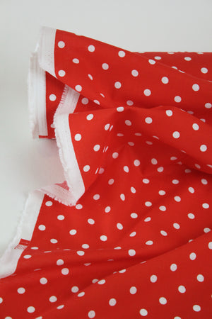 Mickey - Printed Linen | Scarlet