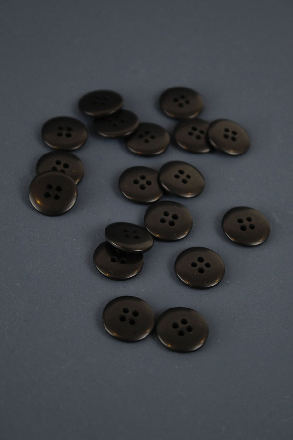Italian Corozo Button 15MM | Black