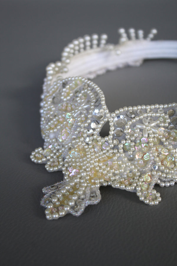 Vintage Pearl Embellished Head Piece #1