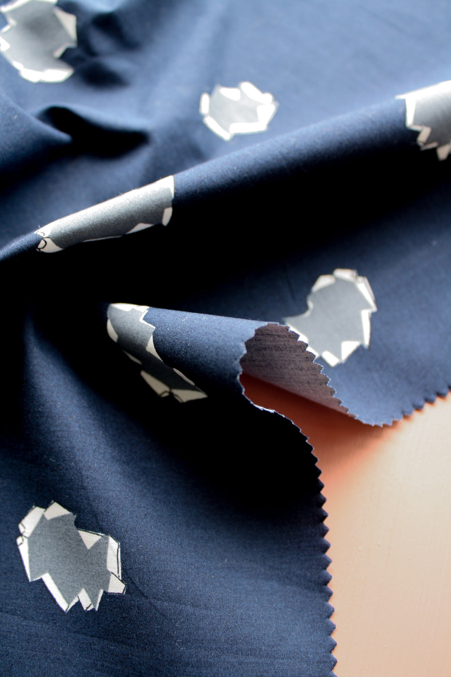 Tabac - Printed Cotton | Navy