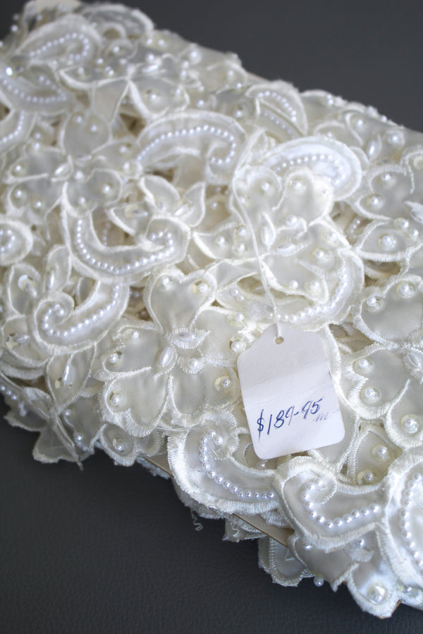 #30 Archival Beaded Venetian Lace - 18cm | Ivory