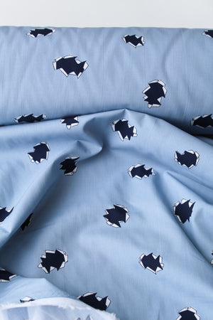 Tabac - Printed Cotton | Baby Blue