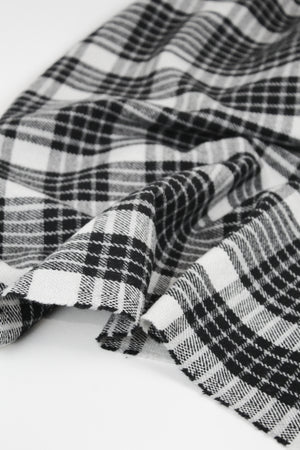 Aosta  - Plaid Wool Coating | Monochrome