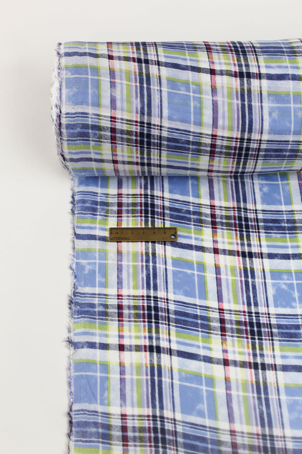 Percy - Printed Viscose | Sky