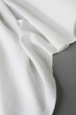 Double Woven Linen Gauze - Stretch | Off White