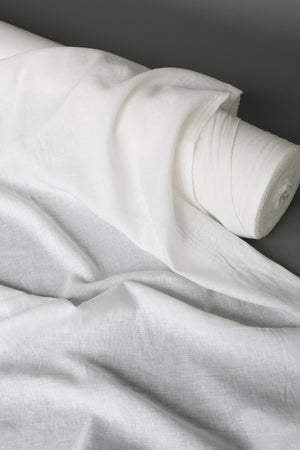 Double Woven Linen Gauze - Stretch | Off White