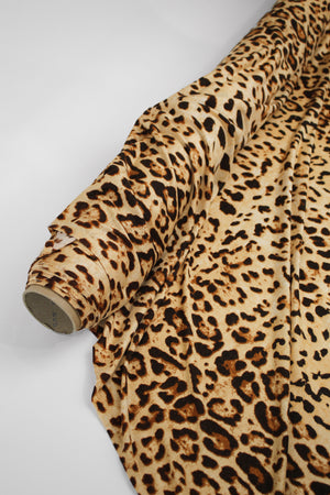 August - Printed Wool Jersey | Cheetah