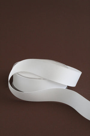 Grosgrain Ribbon - 25MM | White