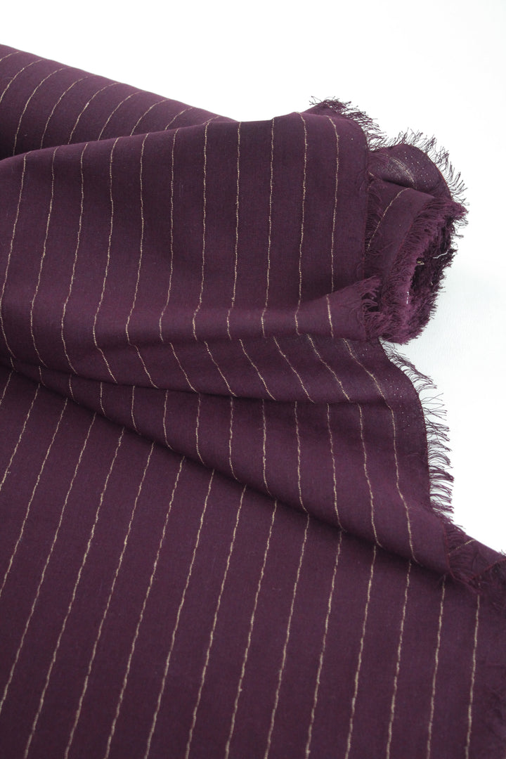 Alma - Embroidered Linen Stripe | Mulberry