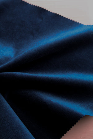 Reina - Cotton Viscose Velvet | Navy