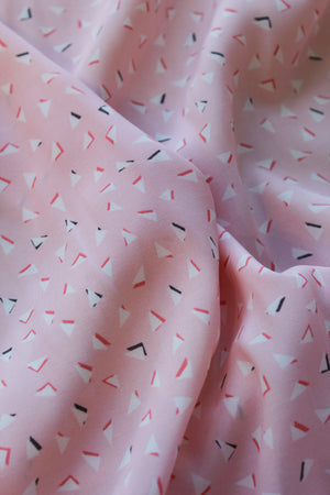 Peachy - Printed Rayon | Baby Pink