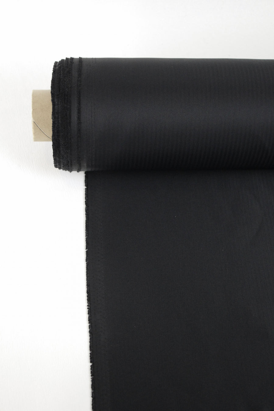 Japanese Self Stripe Nylon - Showerproof | Black