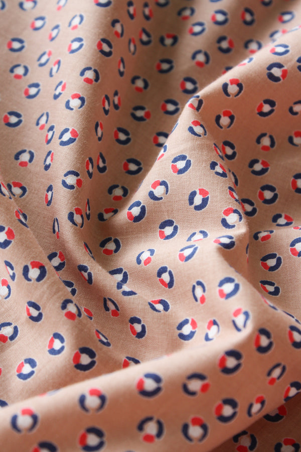Tommy - Printed Cotton | Peach Remnant (2M)
