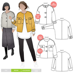 Adelaide Jacket Pattern - Style Arc
