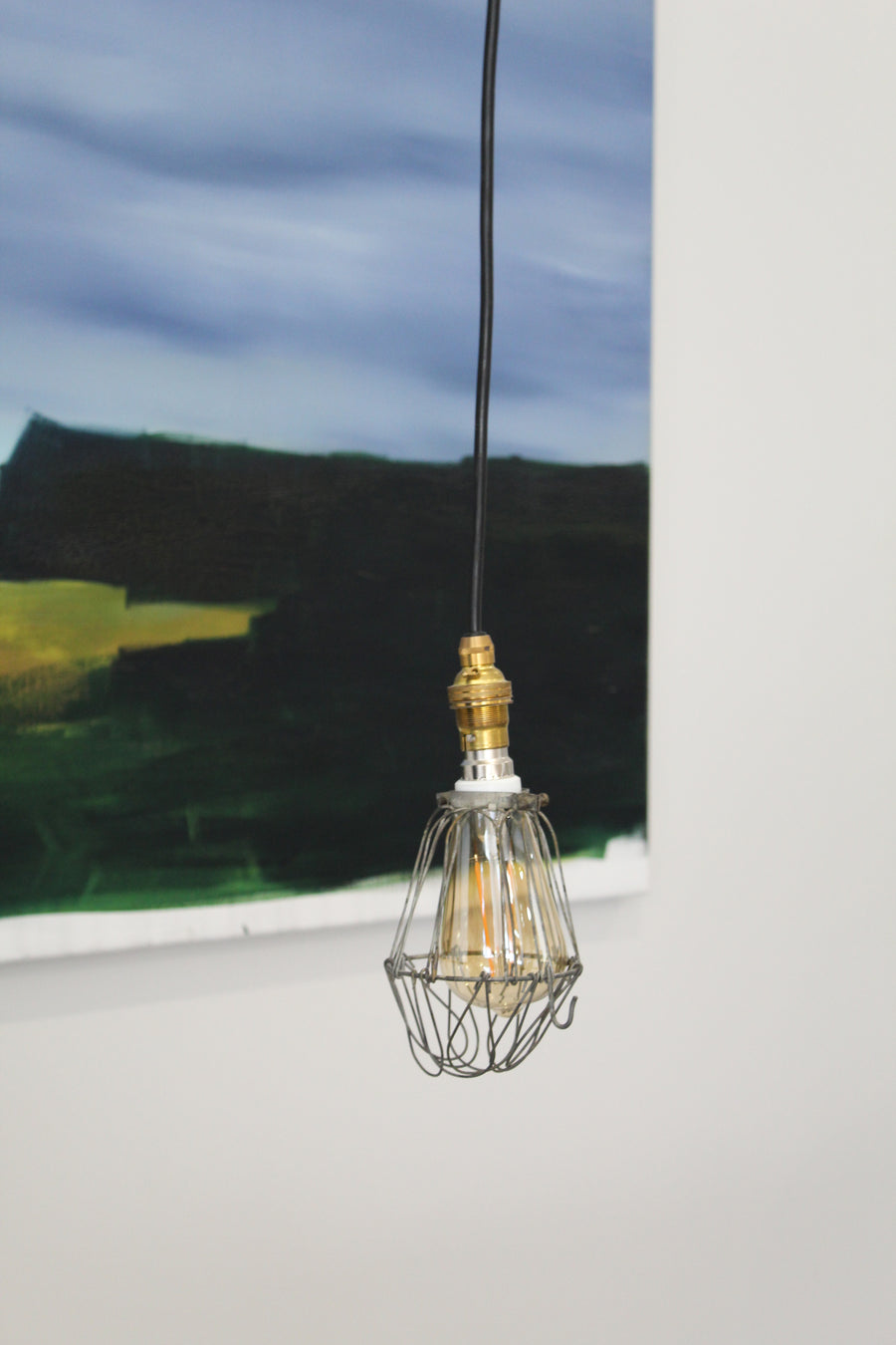 Factory Wire Lamp-Cage - American Made | Circa 1950's