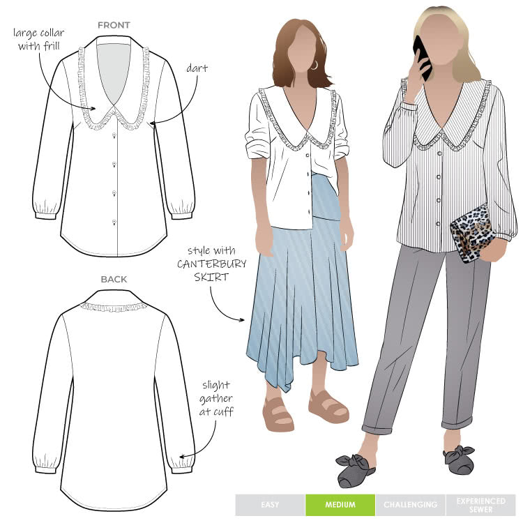 Kennie Shirt Pattern - Style Arc